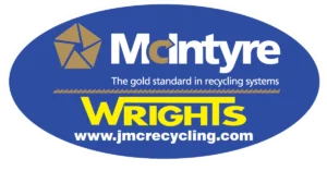McIntyre logo on blue background